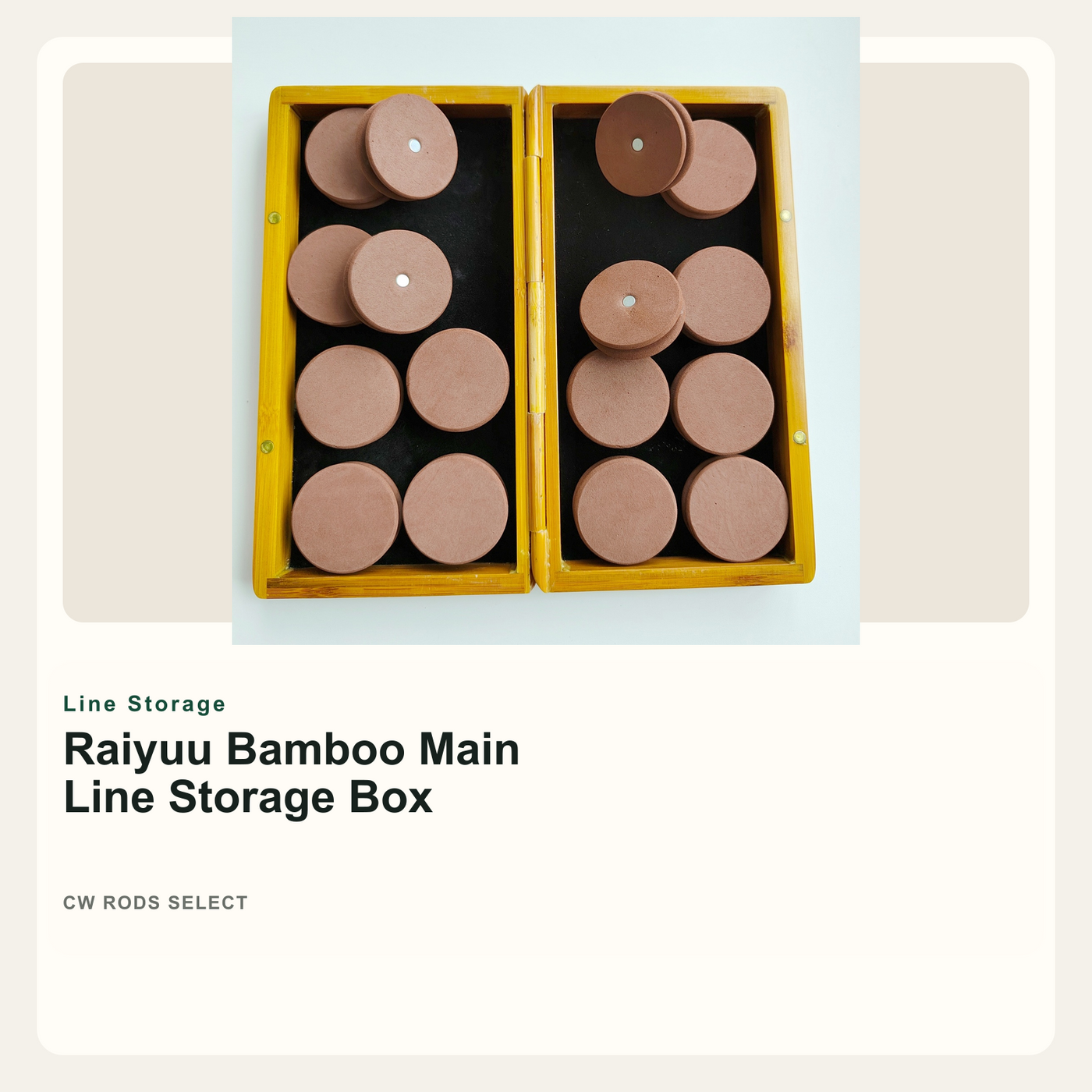 Raiyuu Bamboo Main Line Storage Box English no-price product image 01