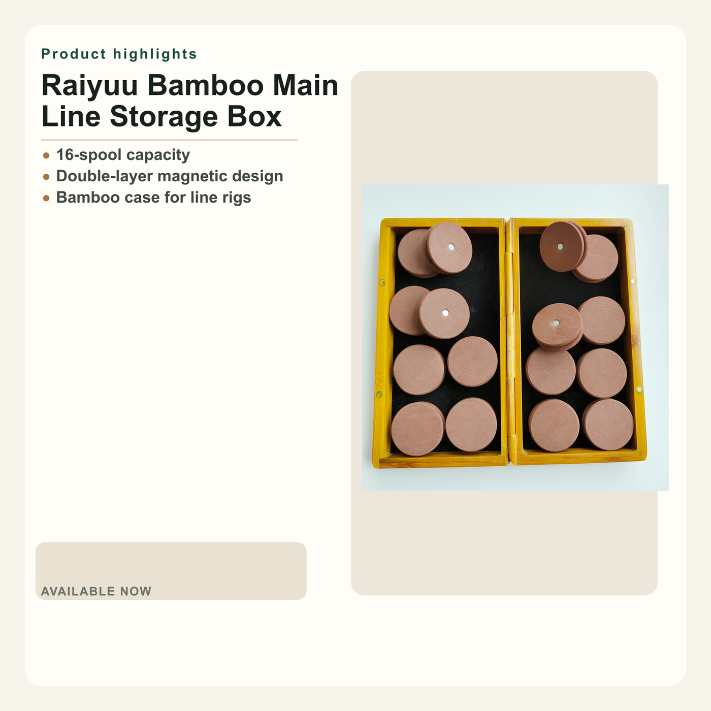 Raiyuu Bamboo Main Line Storage Box English no-price product image 02